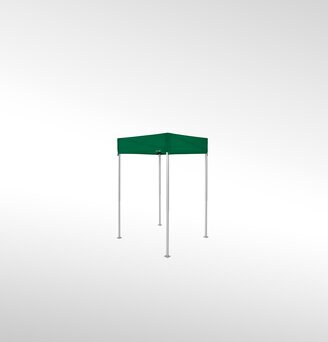 A green folding gazebo 1.5x1.5 m.